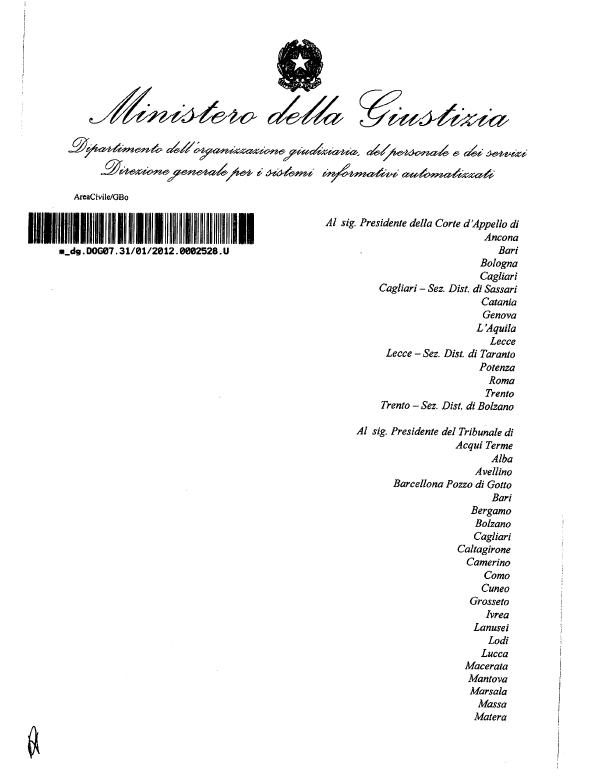 Ministero - DGSIA 31.1.2012 - Art.136 cpc.JPG